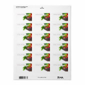 Étiquette Composition Avec Légumes Crus (Feuille entière)