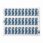 Étiquette Composition des White and Blue Butterflies (Feuille entière)