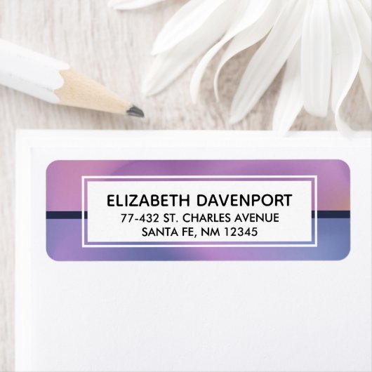 Étiquette Conception abstraite moderne de l'étirement rose e (En situation)