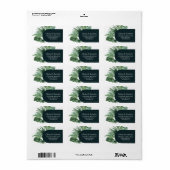 Étiquette Conception aquarelle bohème jungle (Feuille entière)