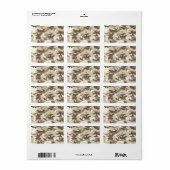 Étiquette Conception Camo Brown (Feuille entière)