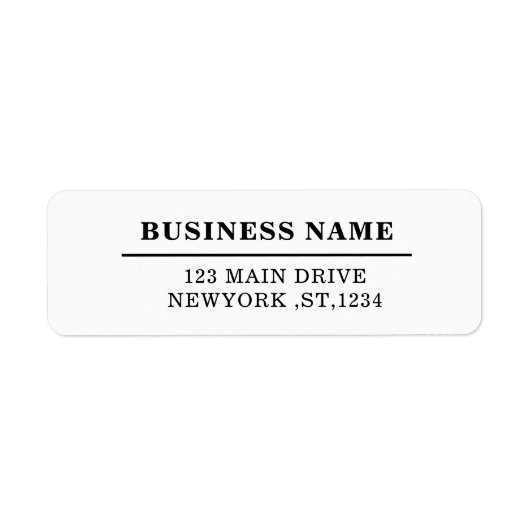 Étiquette Conception d'adresse de retour de logo d'entrepris (Devant)