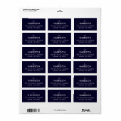 Étiquette Conception d'adresse élégante bleu sarcelle minima (Feuille entière)