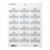 Étiquette Conception de boule à motif bleu moderne (Feuille entière)