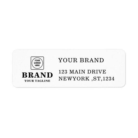 Étiquette Conception de branding promotionnel de logo d'entr (Devant)
