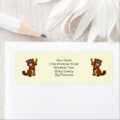 Étiquette Conception de castor personnalisée (En situation)