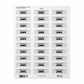 Étiquette Conception de chauve-souris Adresse de retour (Feuille entière)