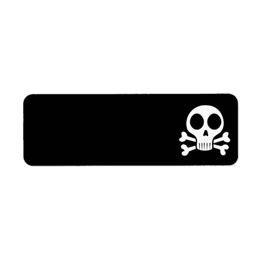 Étiquette Conception de crâne de pirate (Devant)