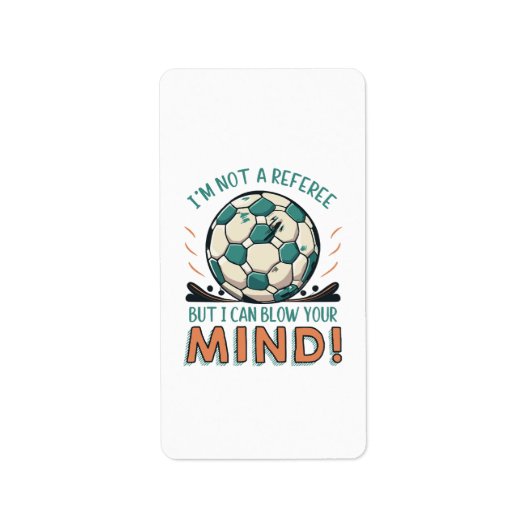 Étiquette Conception de football drôle (Devant)