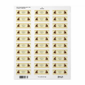 Étiquette Conception de gorille marron Adresse de retour (Feuille entière)