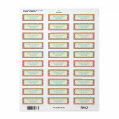 Étiquette Conception de l'adresse de la famille Motif Retro  (Feuille entière)