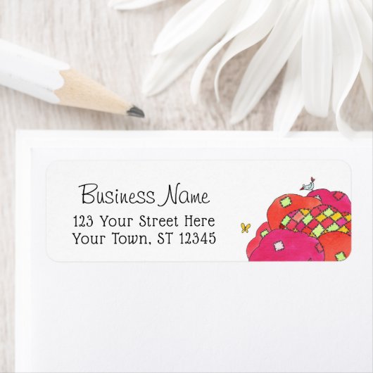 Étiquette Conception de l'arbre à patchwork (En situation)