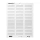 Étiquette conception de maillage Trente et un (Feuille entière)