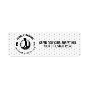 Étiquette Conception de monogramme de golf élégant