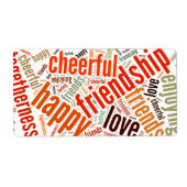 Étiquette Conception de mots positifs (Devant)