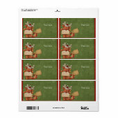 Étiquette Conception de rennes (Feuille entière)