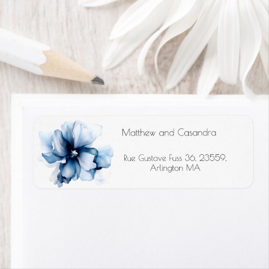 Étiquette Conception de retour d'adresse élégante de mariage (En situation)