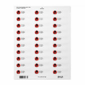 Étiquette conception de silhouette de football de quart-arri (Feuille entière)