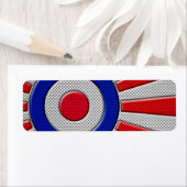 Étiquette Conception de Sunburst Roundel Mod en fibre de car (En situation)