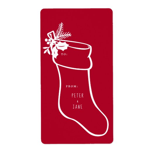 Étiquette Conception des bas de Noël (Devant)
