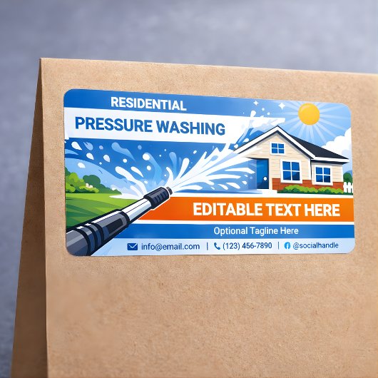 Étiquette Conception élégante de lavage sous pression réside