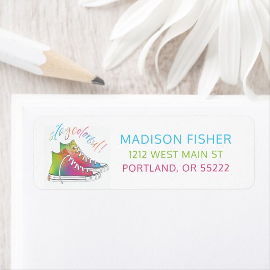 Étiquette Conception haut de gamme basket couleur Cravate (En situation)