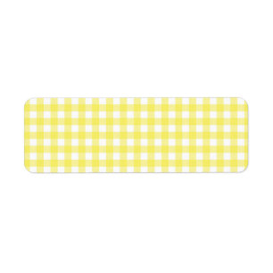 Étiquette Conception jaune et blanche de guingan