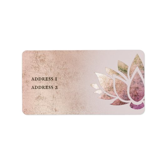 Étiquette conception lotus (Devant)