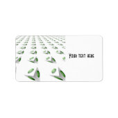 Étiquette Conception moderne de cubes 3D (Devant)