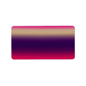 Étiquette Conception ombrée rose vif à violet (Devant)