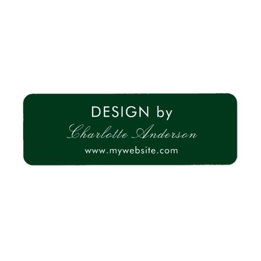 Étiquette Conception par nom Emerald green entrepreneur (Devant)