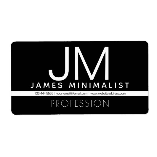 Étiquette Conception professionnelle moderne et minimale | N (Devant)