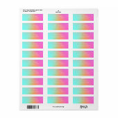 Étiquette Conception Scénario Ombre Rainbow Gradient (Feuille entière)