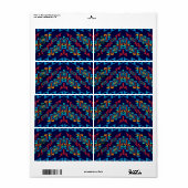 Étiquette Conception tordue d'abrégé sur formes (Feuille entière)