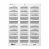 Étiquette concevoir votre propre gris clair élégant (Feuille entière)