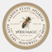 Étiquette Conditionneur en bois de cire d'abeille (Devant)