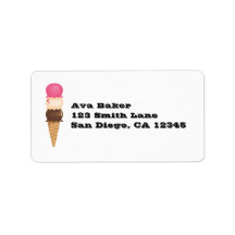 Cône de crème glacée triple