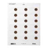 Étiquette Cône de pin (Feuille entière)
