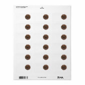 Étiquette Cône de pin (Feuille entière)