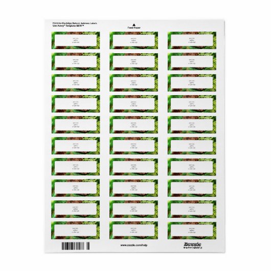 Étiquette cône de pin de Noël (Feuille entière)