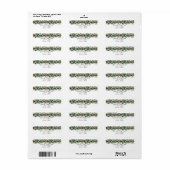 Étiquette Cônes de pin Baies Branches Guirlande Turquoise (Feuille entière)