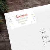 Étiquette Confetti de Noël mignonne Whimsical coloré