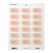 Étiquette Confetti Monogram Rose Gold Foil ID445 (Feuille entière)