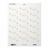 Étiquette Confettis dorés Moderne Simple Blanc Modèle Élégan (Feuille entière)