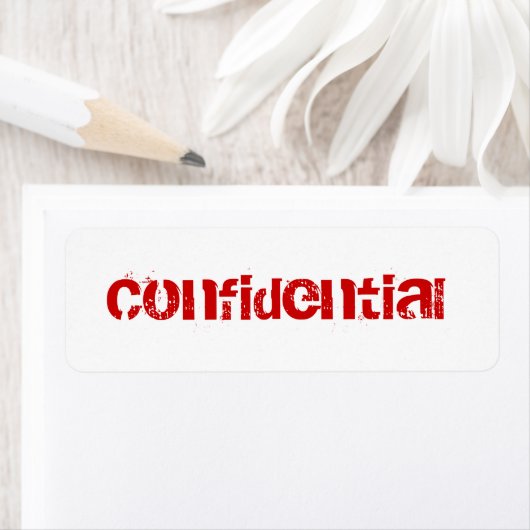 Étiquette confidentiel (En situation)