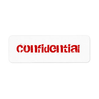 Étiquette confidentiel