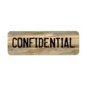 ÉTIQUETTE CONFIDENTIEL (Devant)