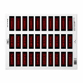 Étiquette confidentiel à bloc noir (Feuille entière)