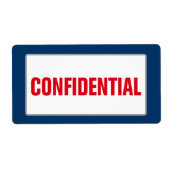 Étiquette CONFIDENTIEL (Grand) (Devant)