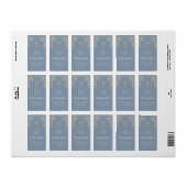 Étiquette Confirmation Dusty Blue Gold Sanitizer à main (Feuille entière)